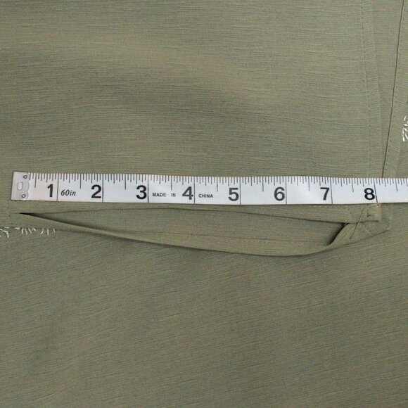 Karen Scott Women's XL Green Button Down Tunic Top & Decorative Trim - Picture 11 of 11